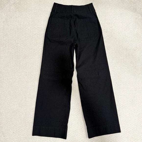 Maeve Colette Magic Fabric Crop Wide-Leg Pants Black Size 24 - Picture 5 of 7